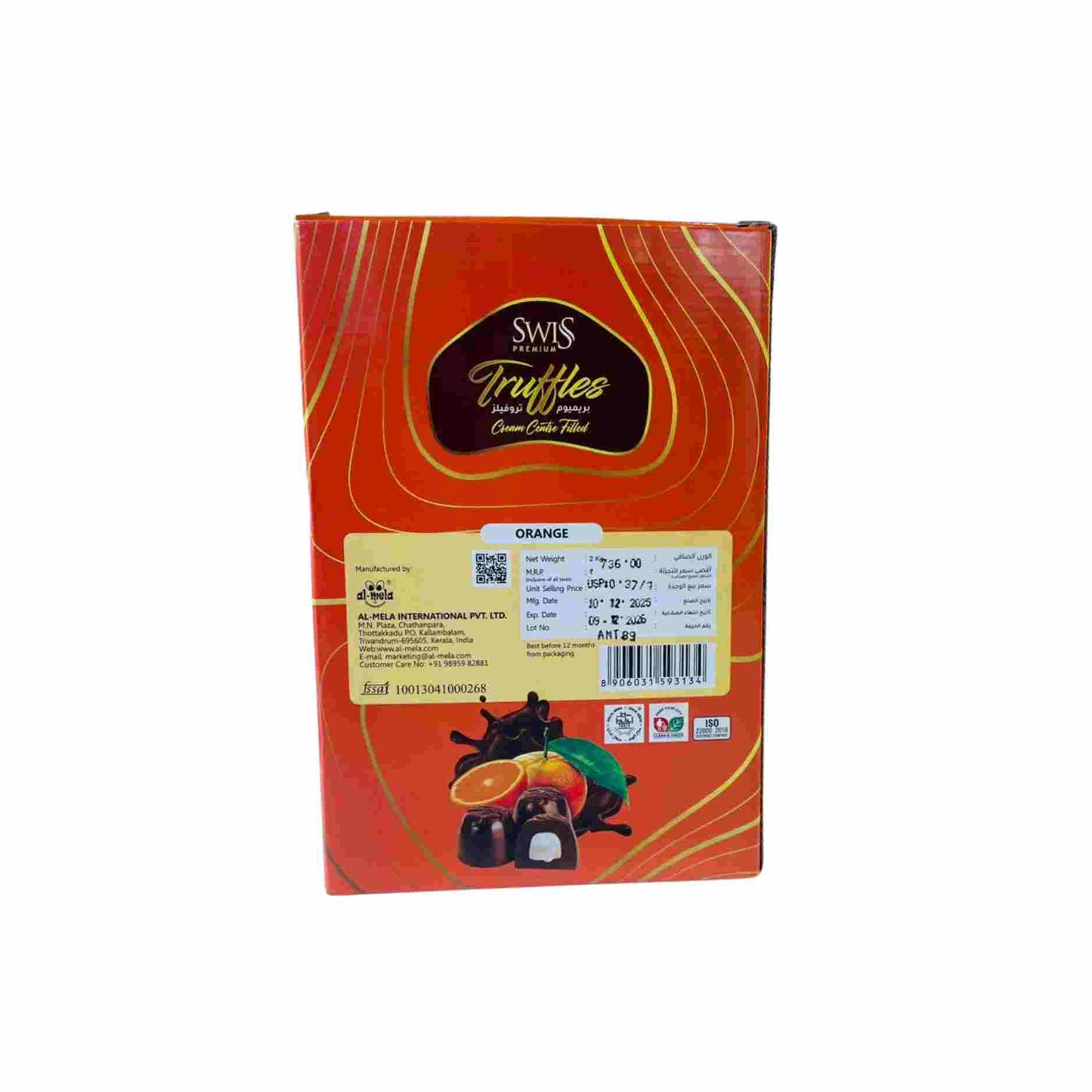 SWISS PREMIUM TRUFFLES -ORANGE FLAVOUR 2kg