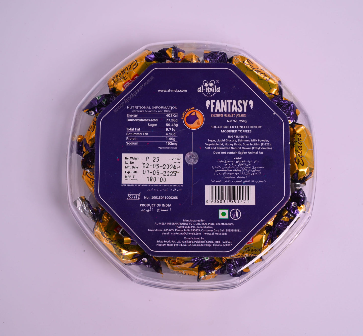 FANTASY PREMIUM HONEY ECLAIRS 250g