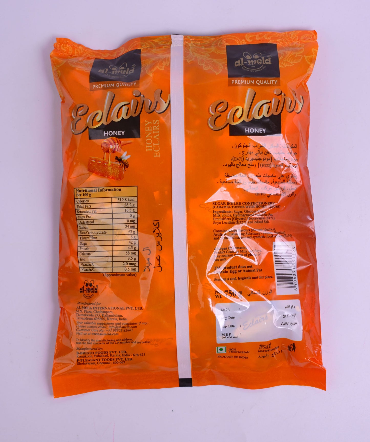 MEGA HONEY ECLAIRS POUCH 750g