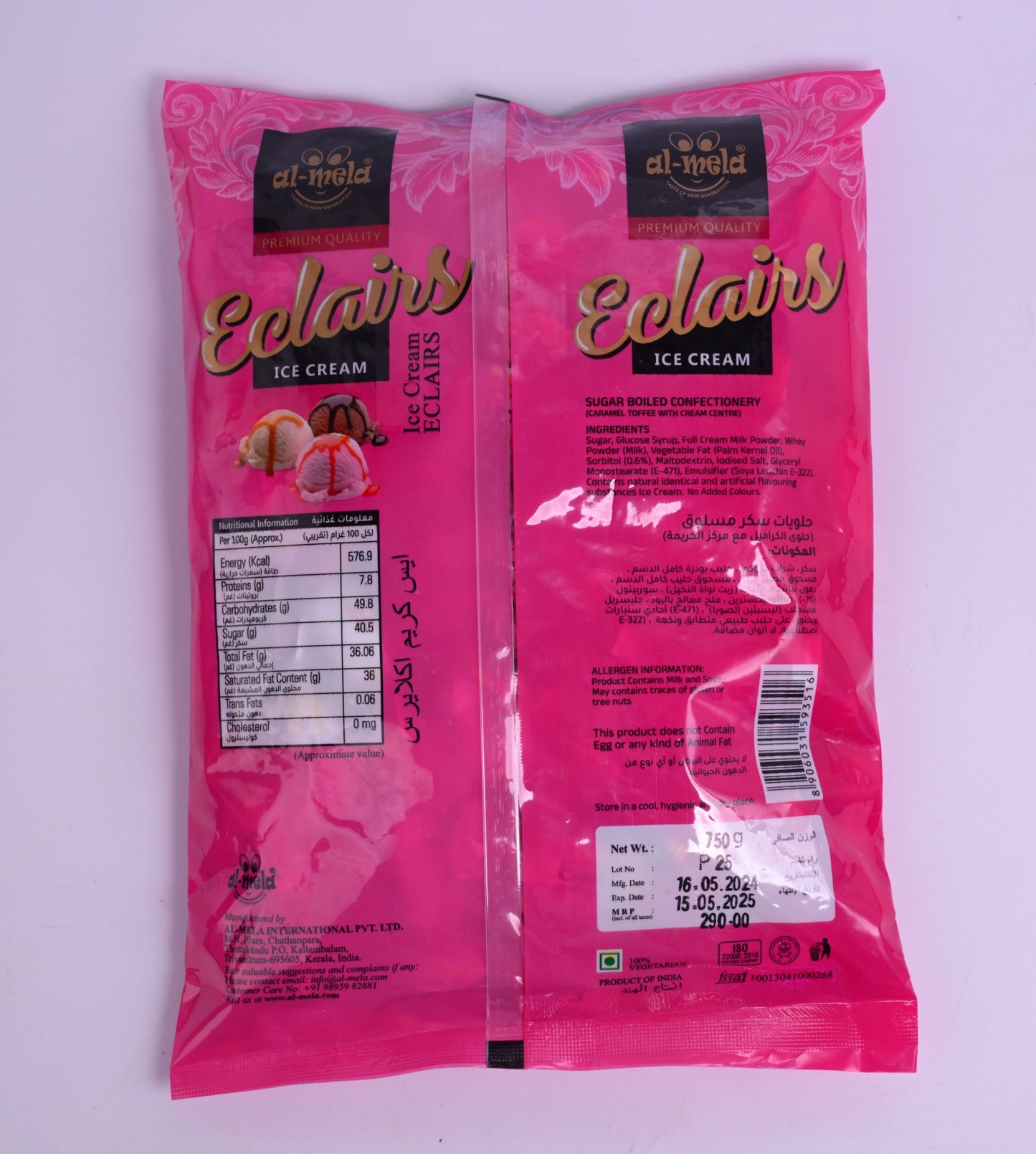 MEGA ICE CREAM ECLAIRS POUCH 750g