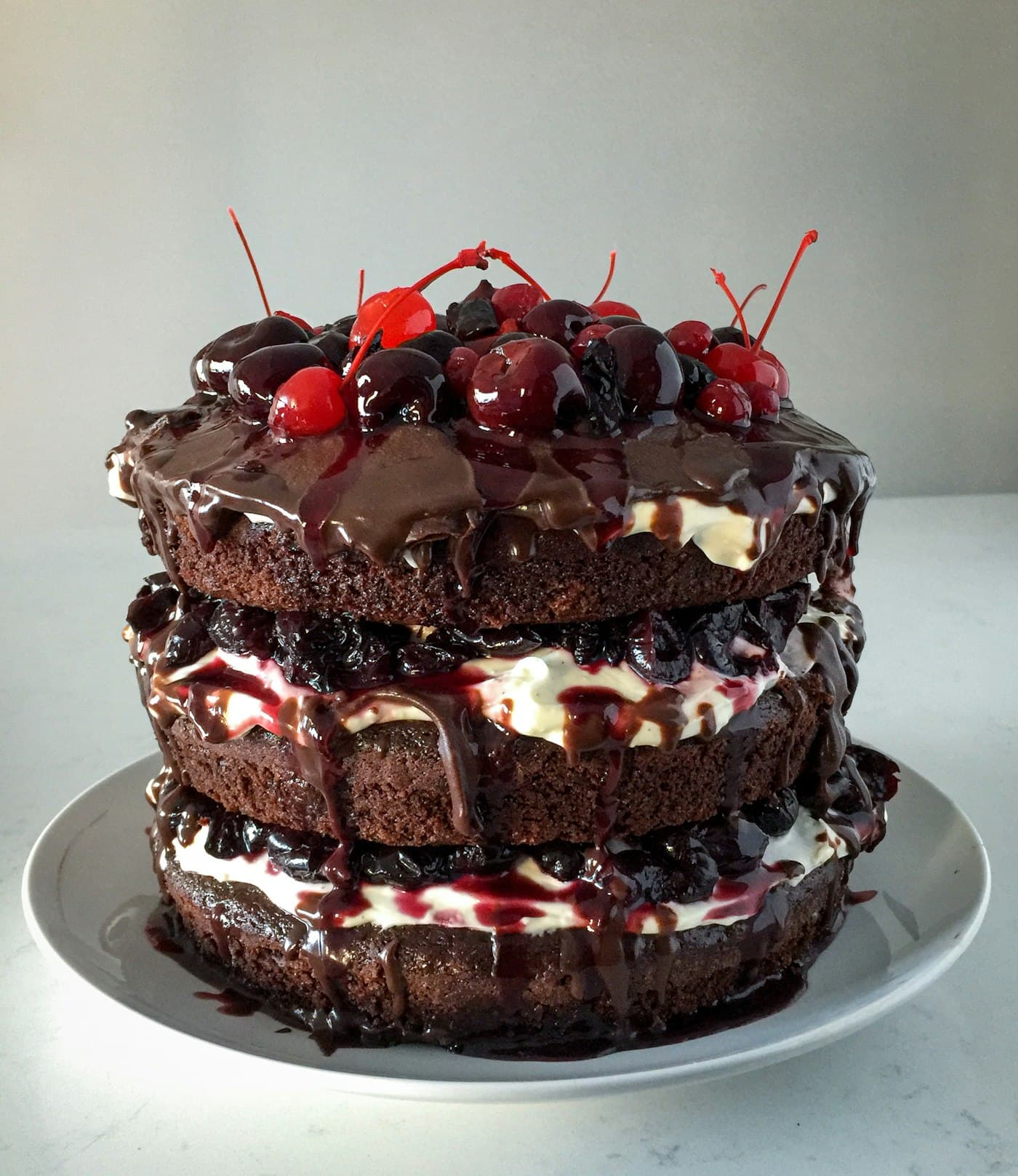 Layered chocolate cake