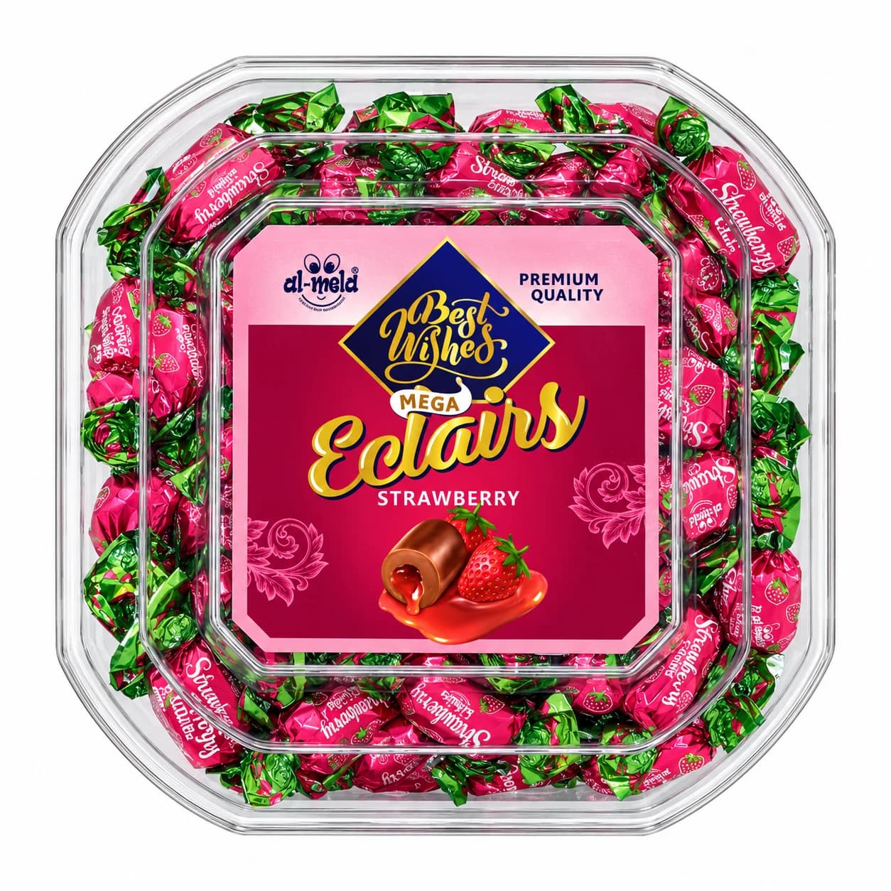 Best Wishes Mega Eclairs Strawberry - View 1