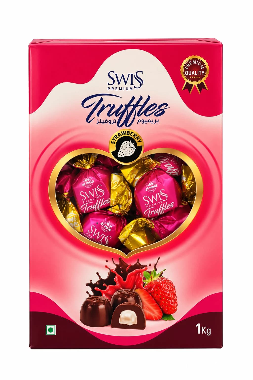 Swiss Premium Truffles Strawberry - View 1