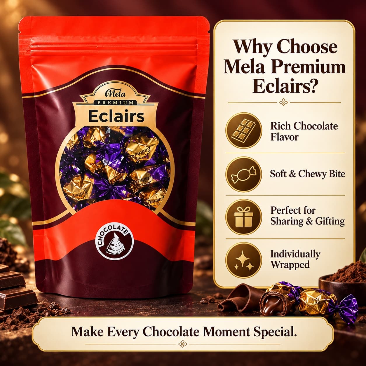 Al Mela Premium Eclairs – Chocolate - View 6