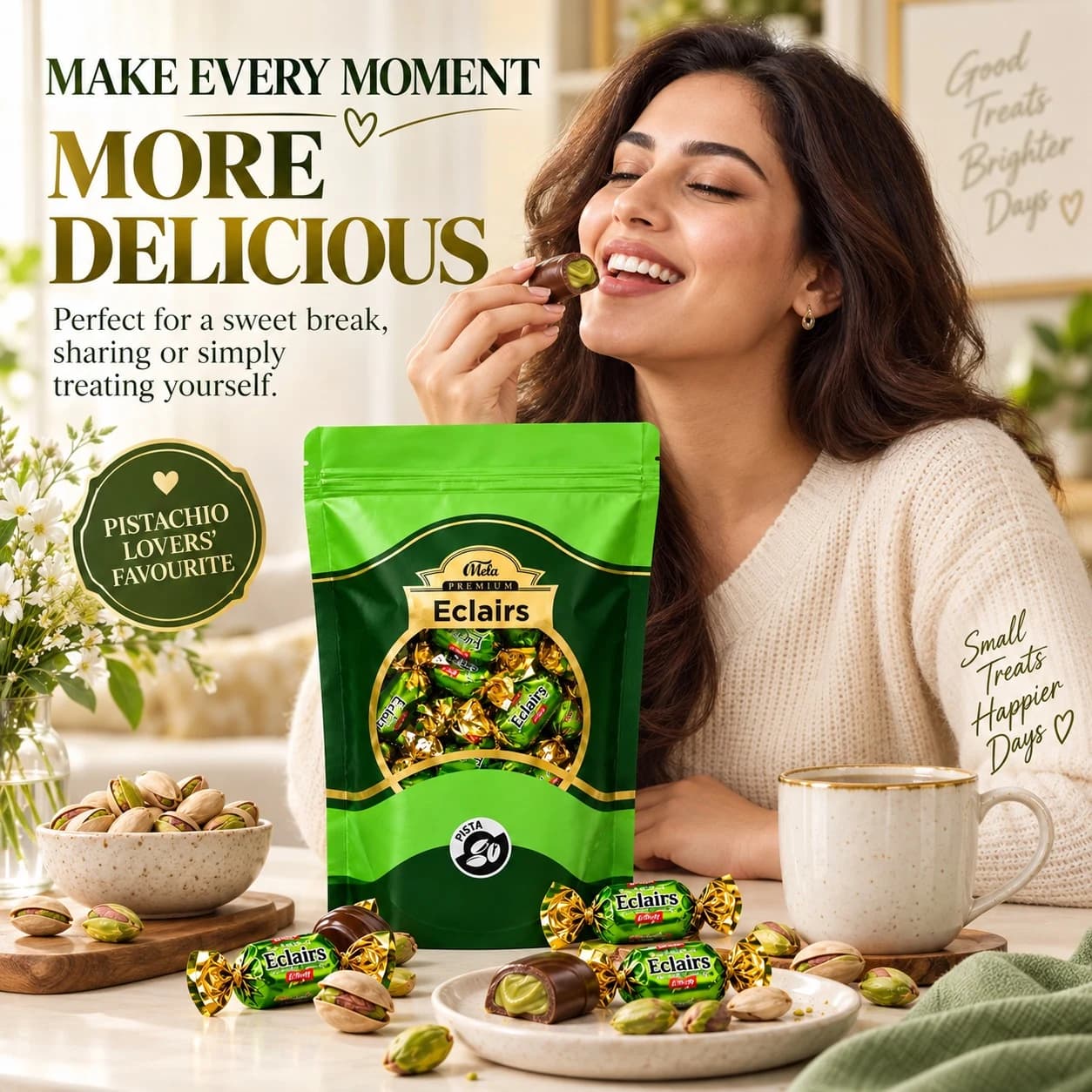 Mela Premium Pistachio Eclairs - View 3