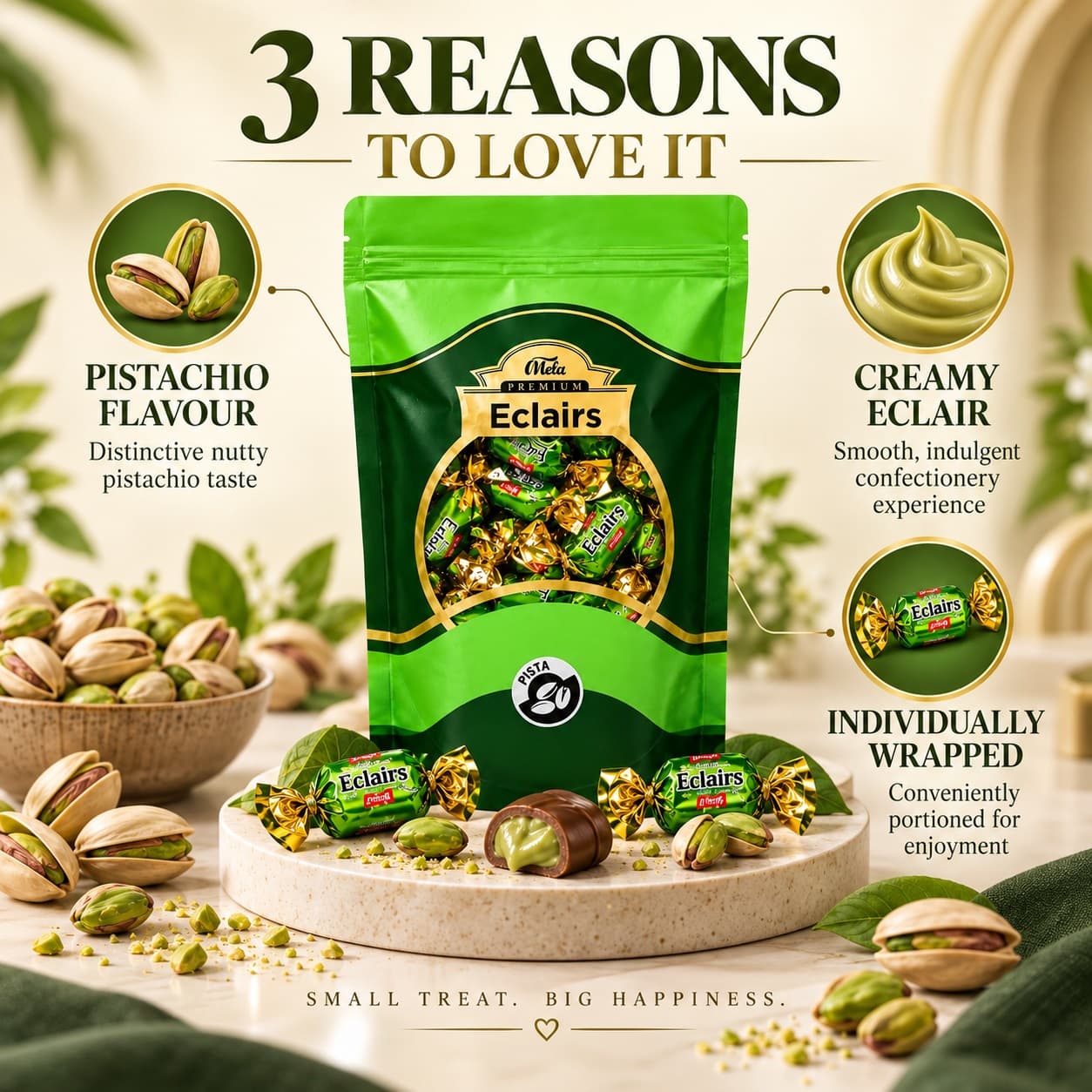 Mela Premium Pistachio Eclairs - View 4