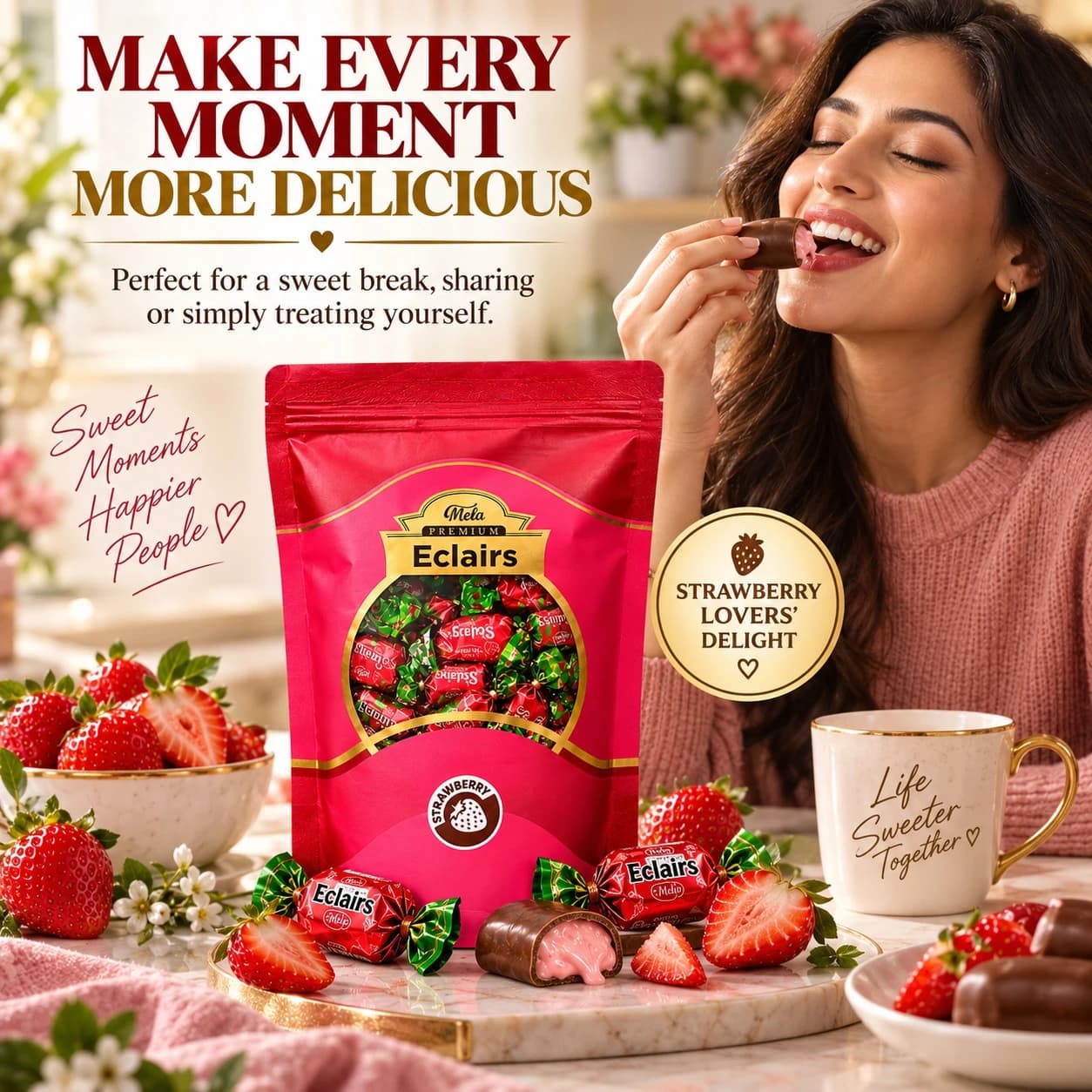 Mela Premium Strawberry Eclairs - View 3