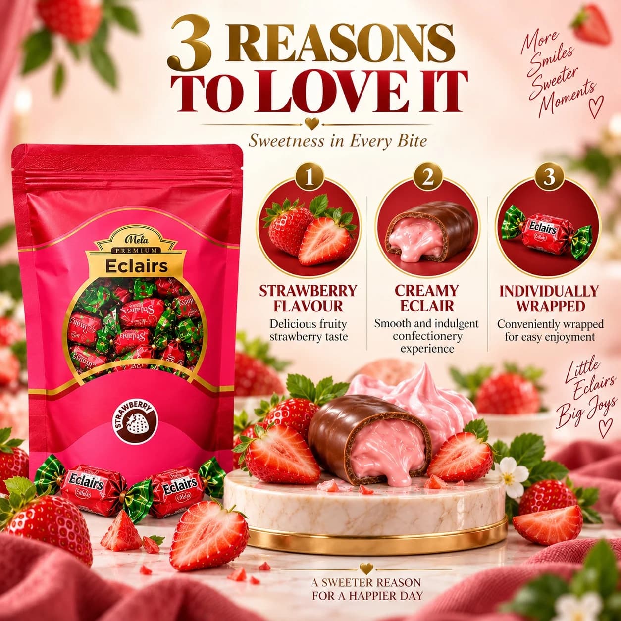 Mela Premium Strawberry Eclairs - View 4