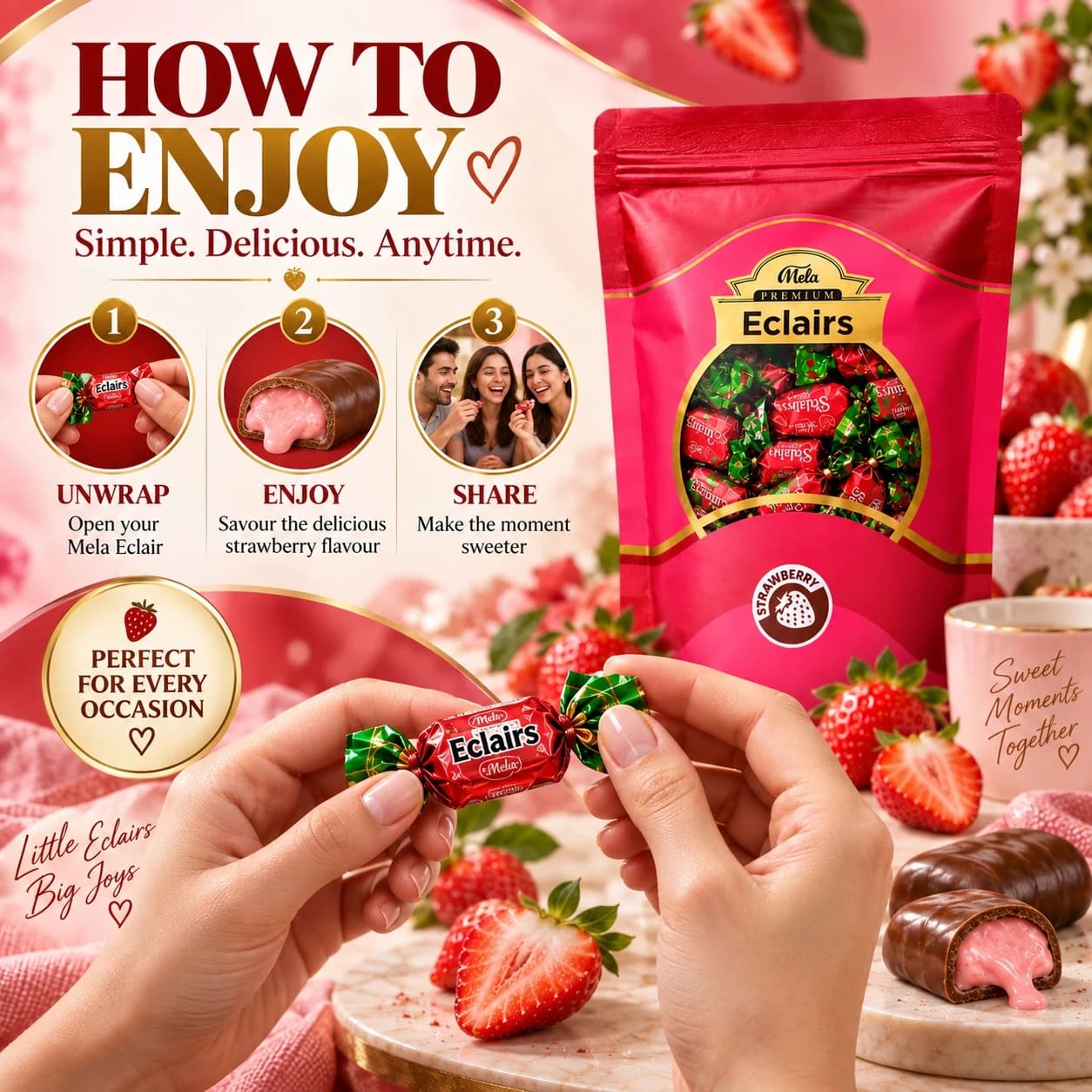 Mela Premium Strawberry Eclairs - View 5