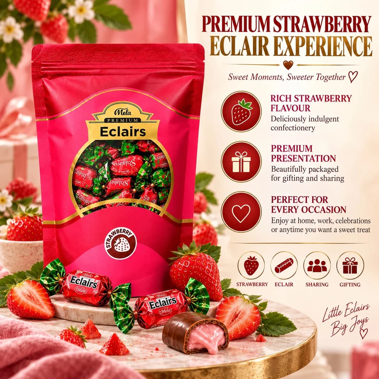 Mela Premium Strawberry Eclairs - View 6