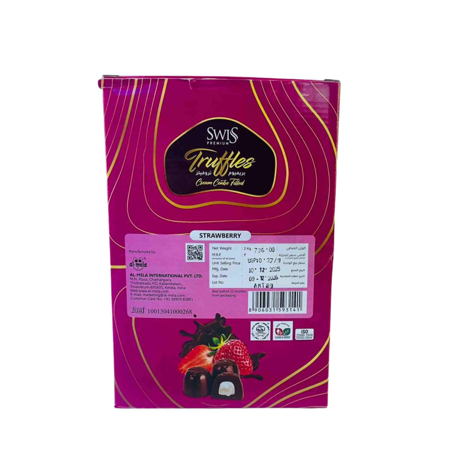 SWISS PREMIUM TRUFFLES -STRAWBERRY FLAVOUR 2kg