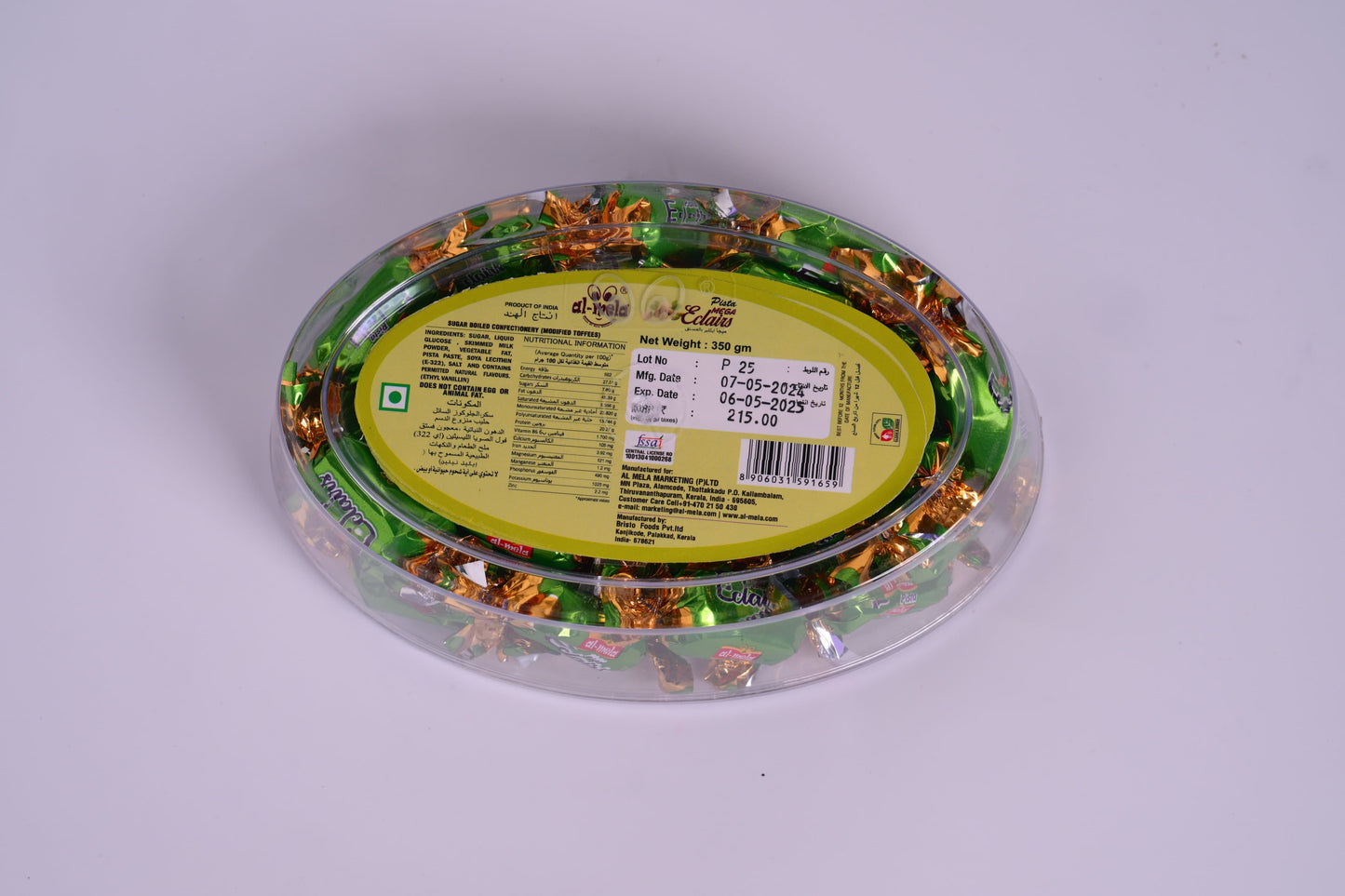 SPLASH PREMIUM QUALITY ECLAIRS PISTA FLAVOUR 350g