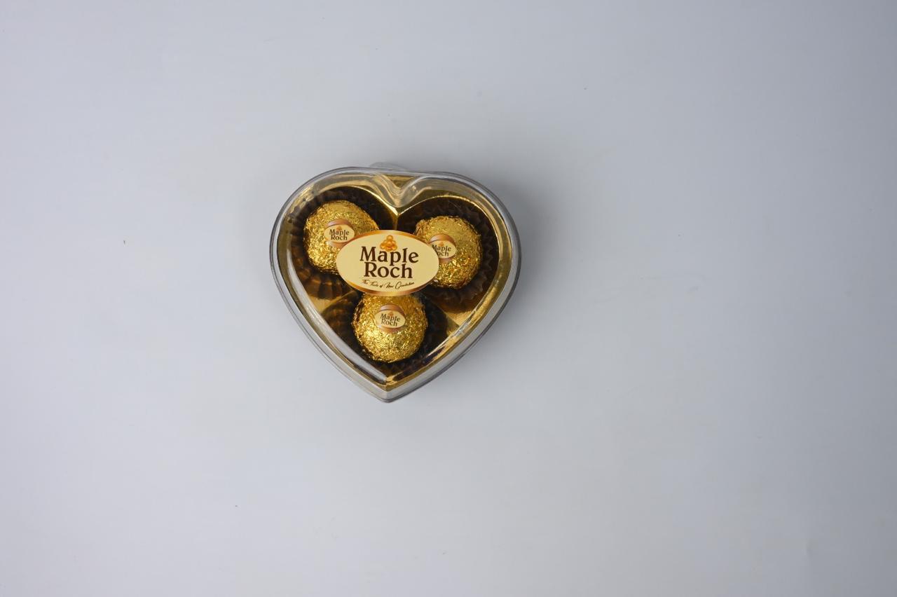 MAPLE ROCH 3 CAVITY HEART CHOCOLATE 42 g