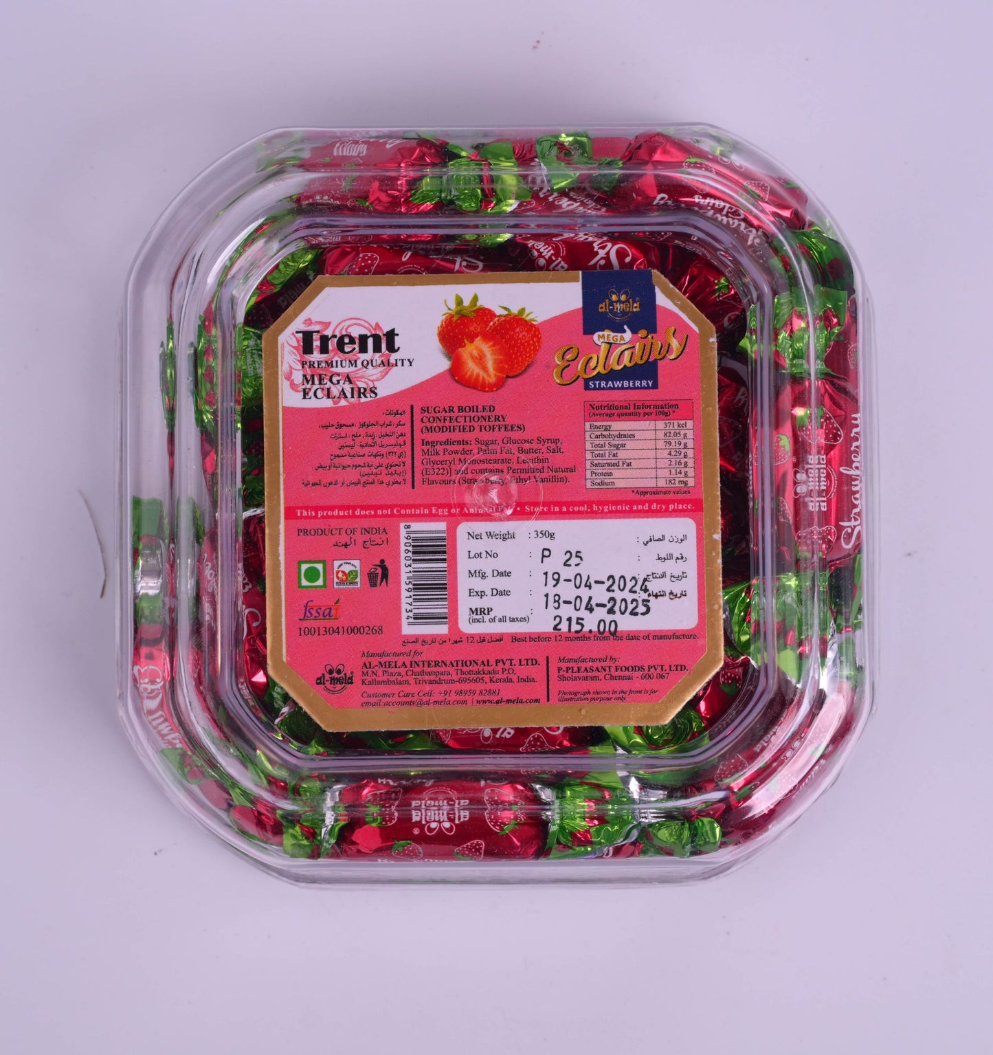 TRENT STRAWBERRY ECLAIRS 350g