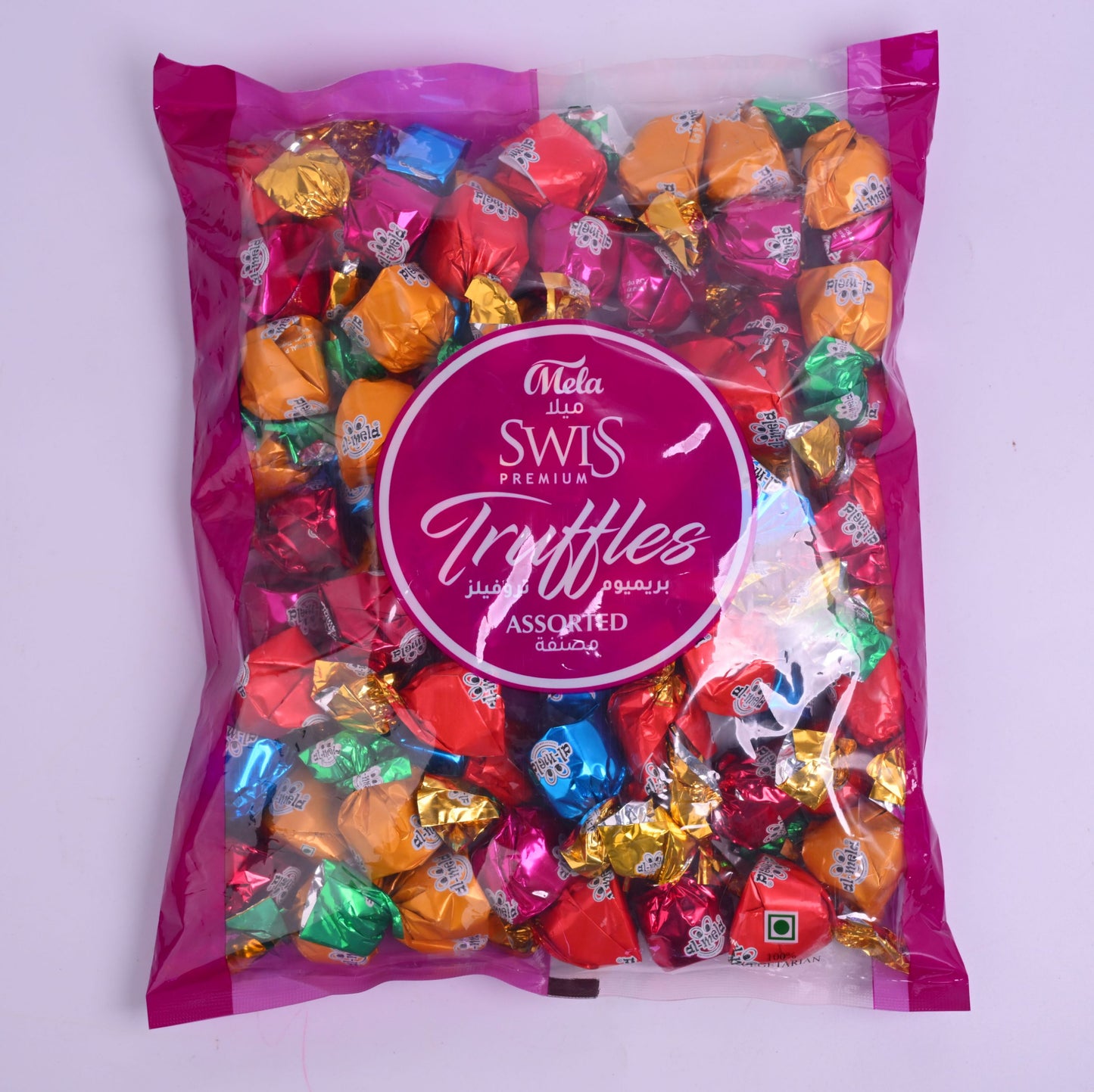 SWISS TRUFFLES PRINTED POUCH ASSORTED 1 KG