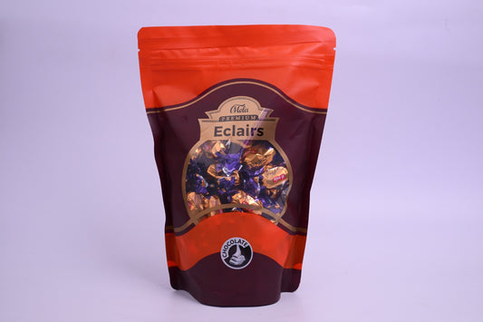 MELA PREMIUM CHOCO ECLAIRS STANDUP POUCH-CHOCOLATE FLAVOR 600g