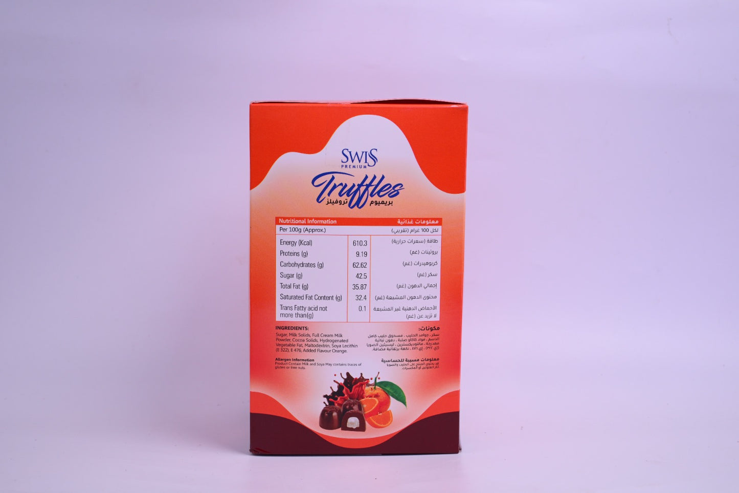 SWISS PREMIUM TRUFFLES -ORANGE FLAVOUR  1 kg