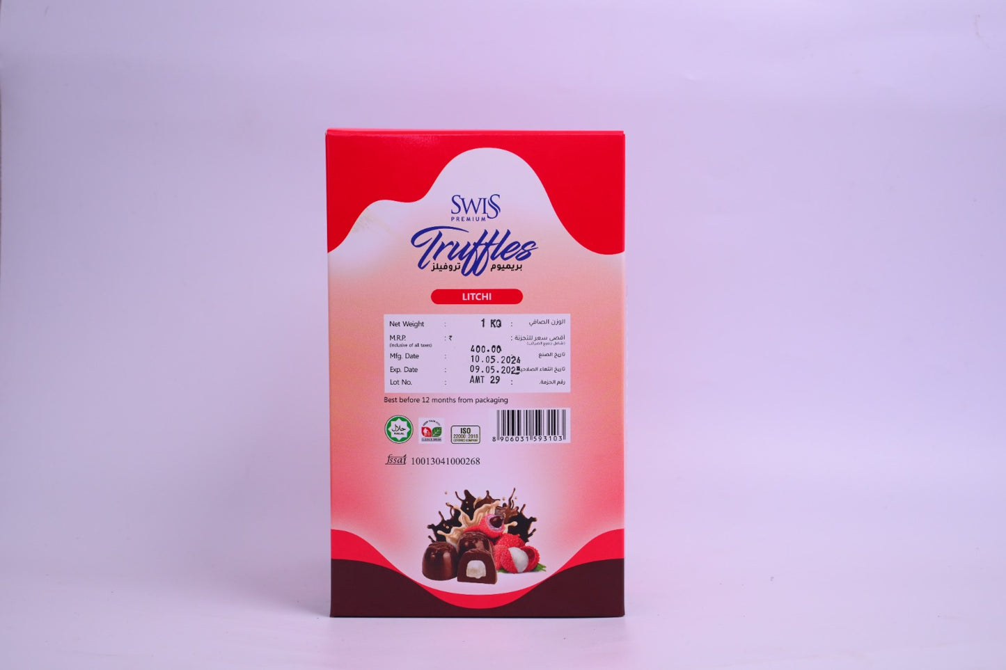 SWISS PREMIUM TRUFFLES -LITCHI FLAVOUR  1 kg