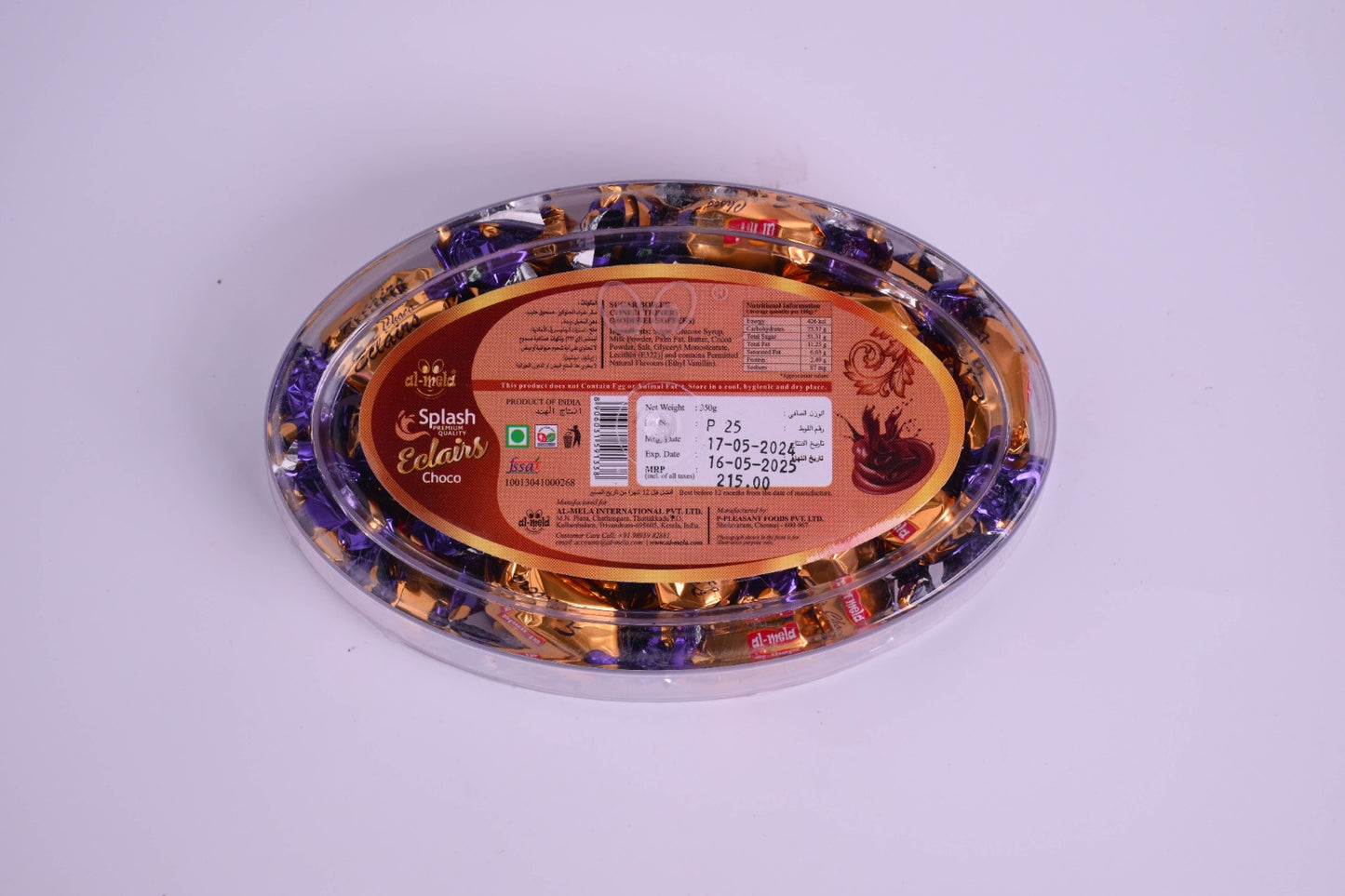 SPLASH PREMIUM QUALITY ECLAIRS CHOCO FLAVOUR 350g