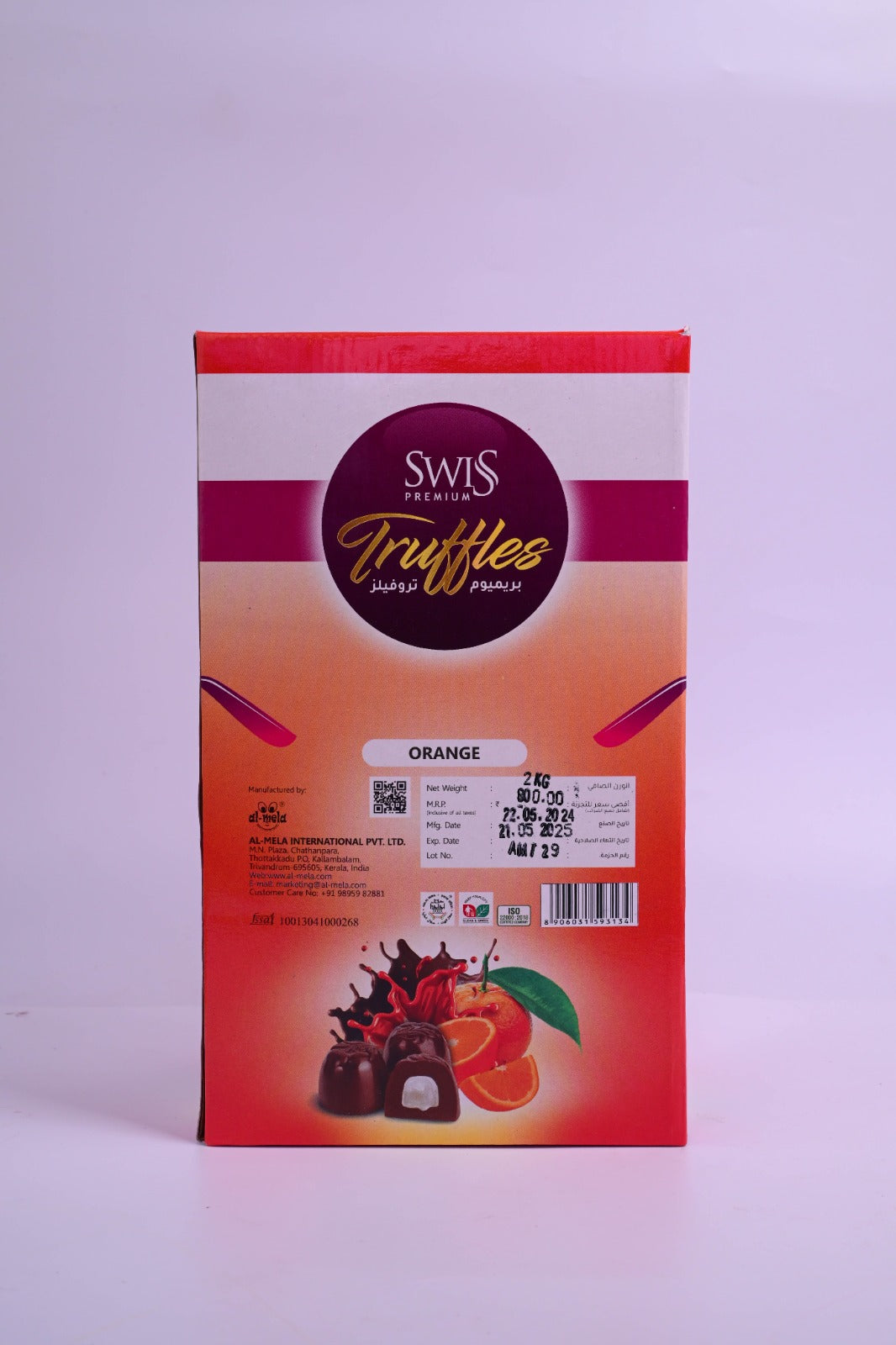 SWISS PREMIUM TRUFFLES -ORANGE FLAVOUR 2kg