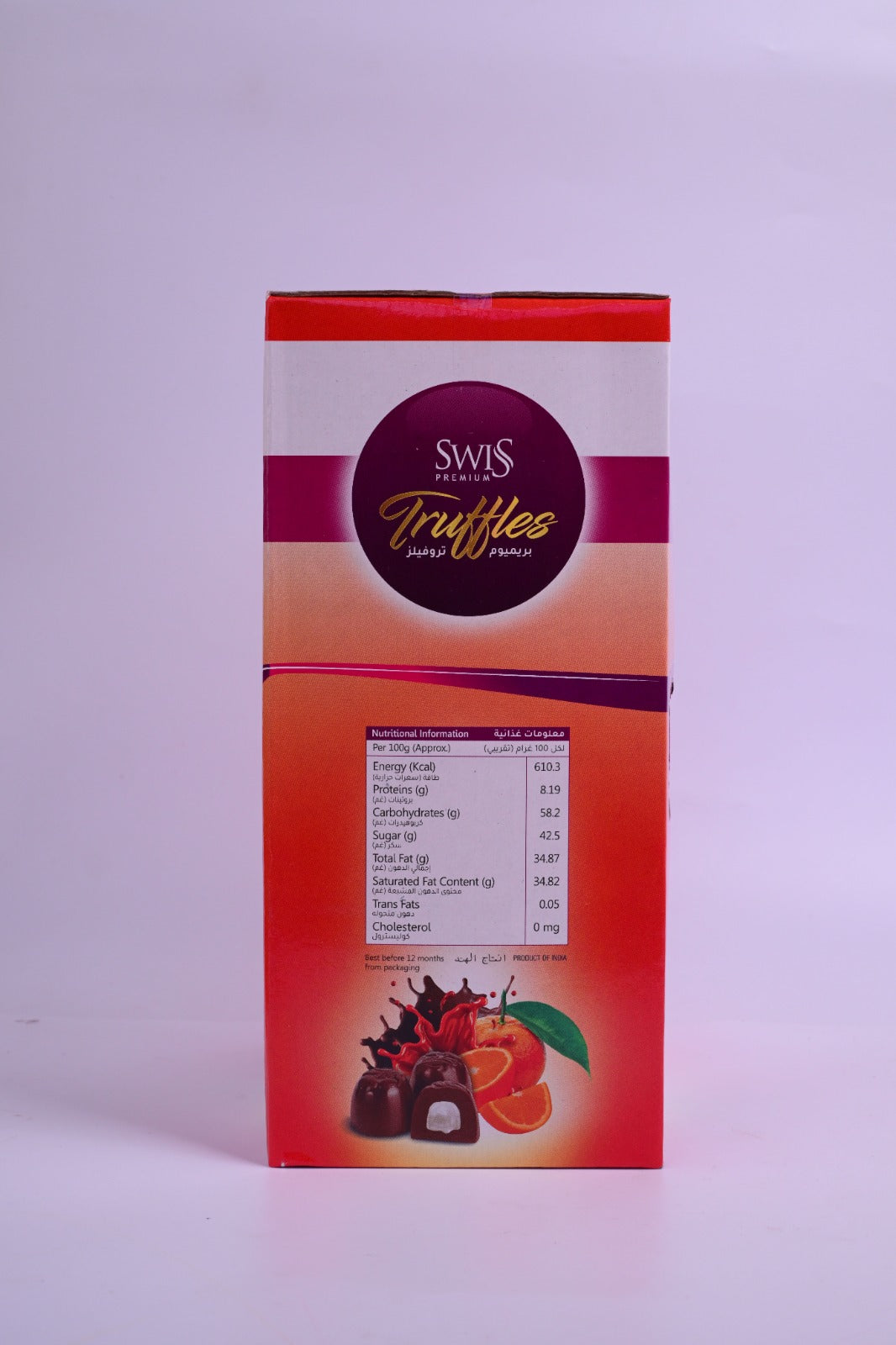 SWISS PREMIUM TRUFFLES -ORANGE FLAVOUR 2kg