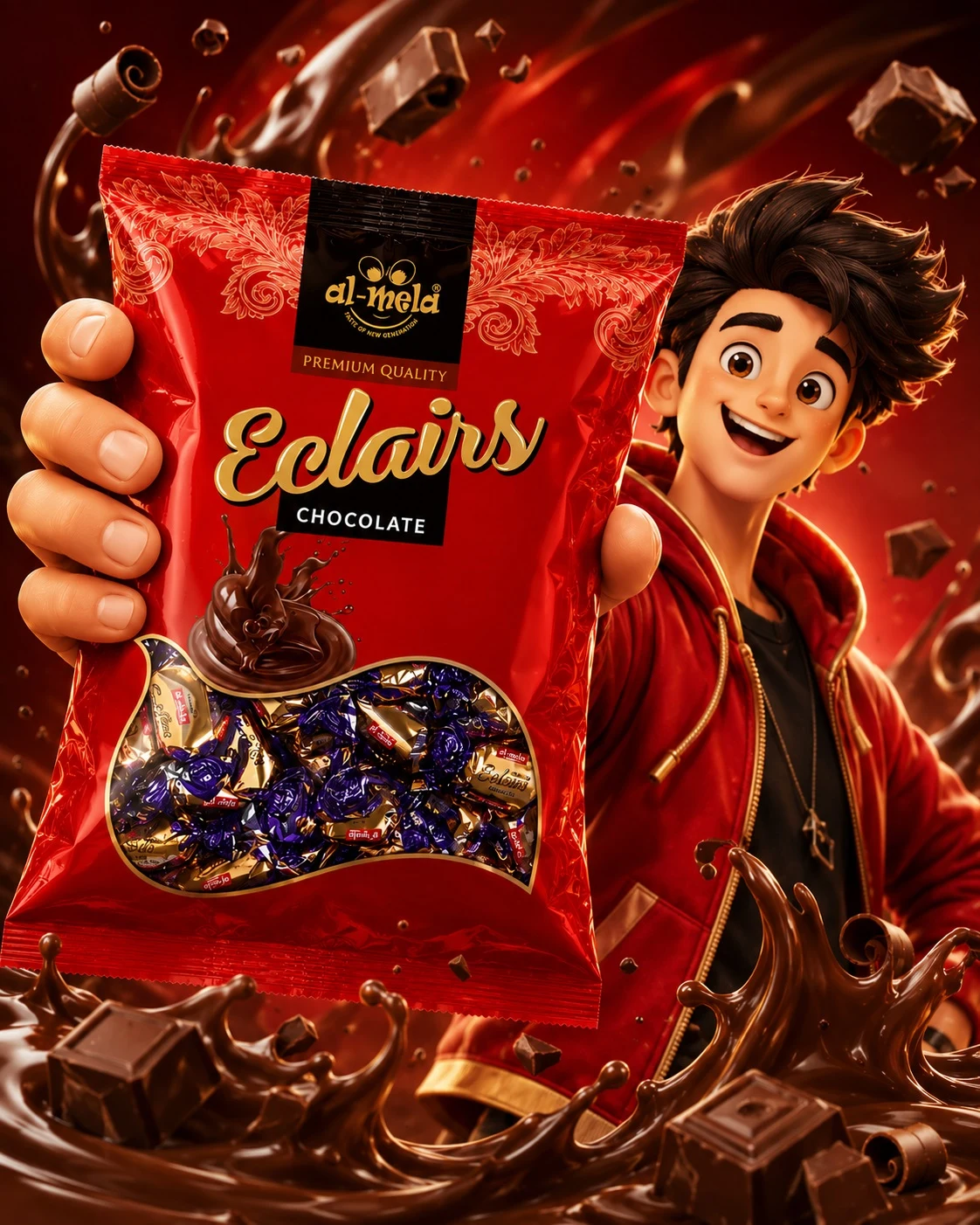 Al-Mela Premium Chocolate Eclairs