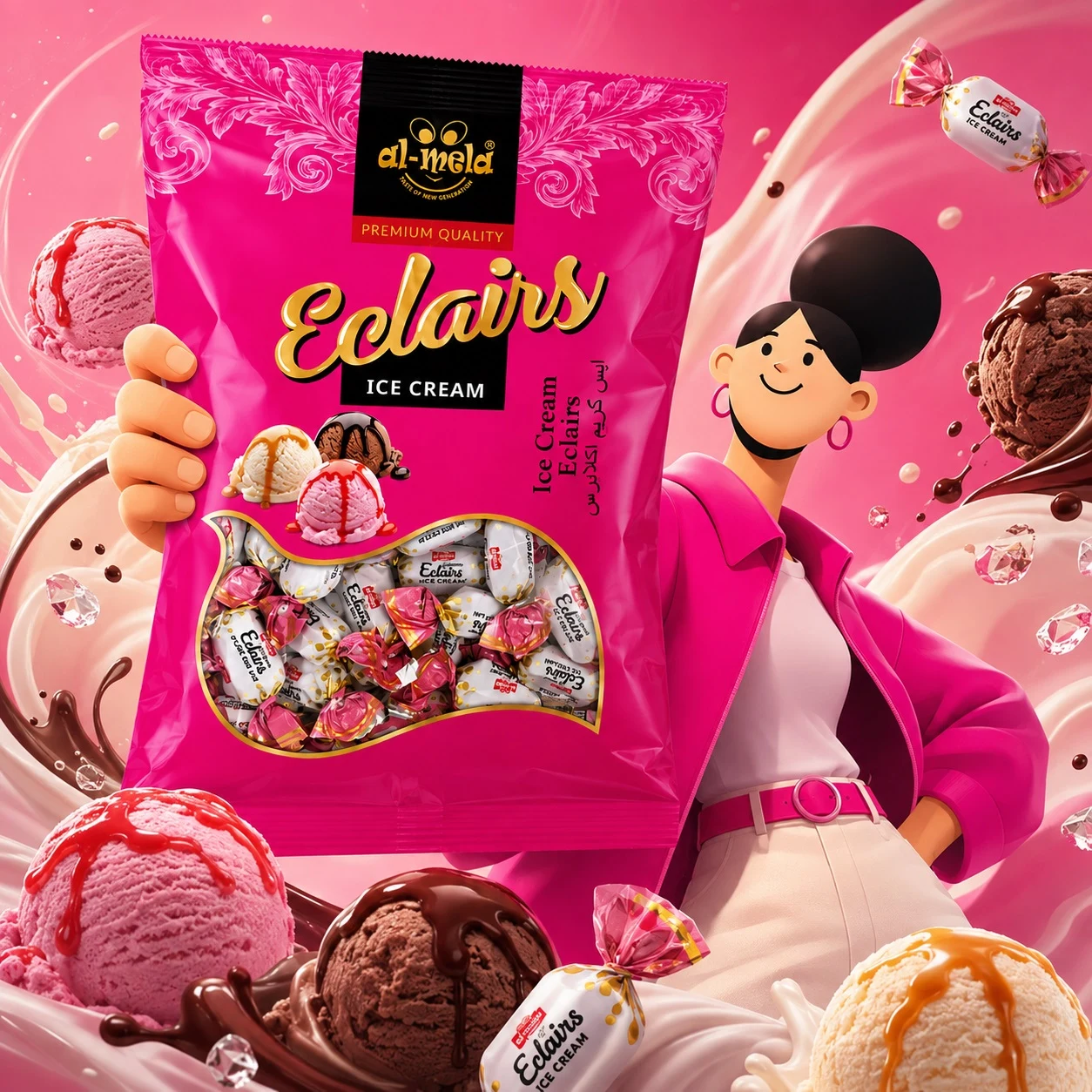 Al-Mela Premium Ice Cream Eclairs