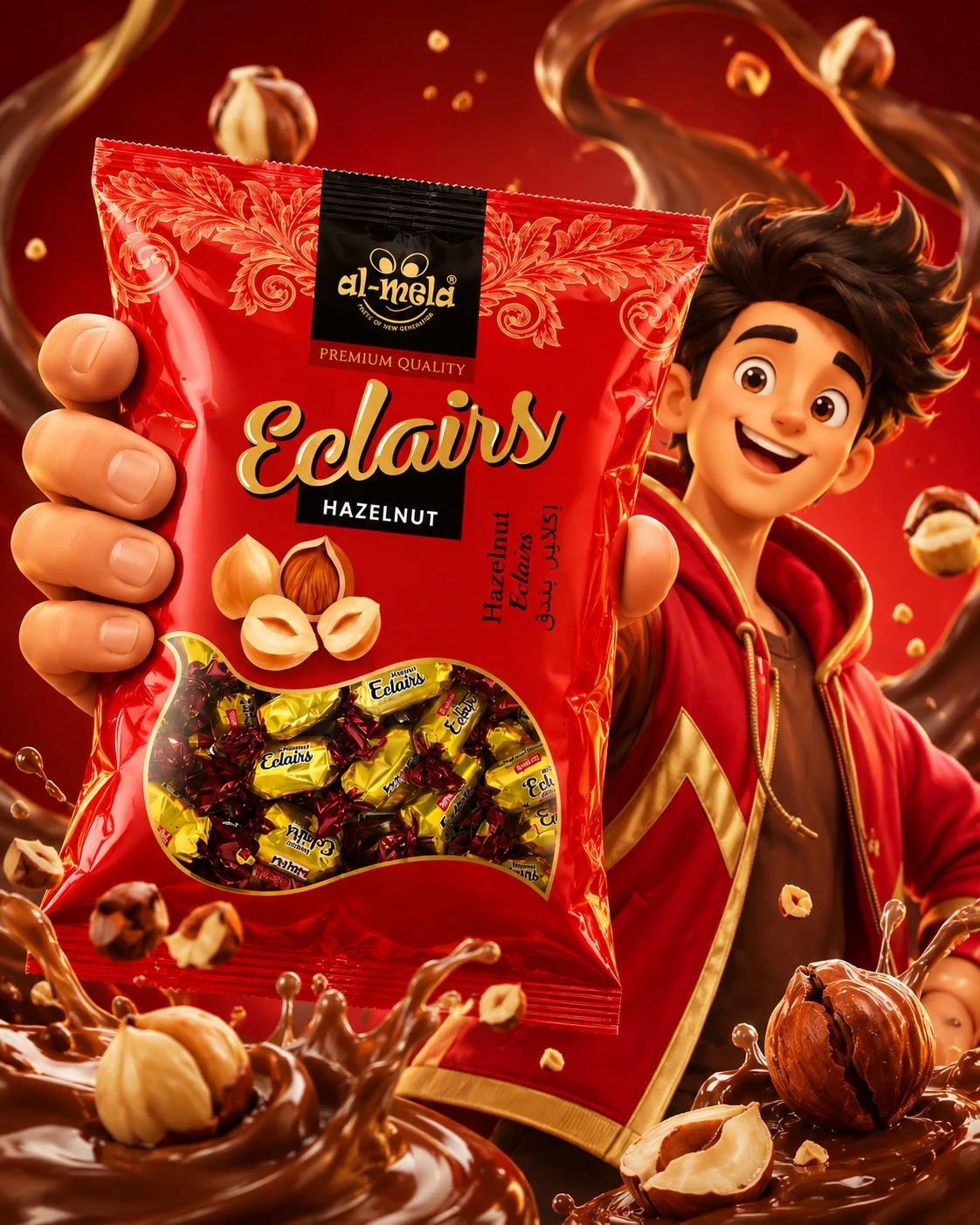 Al-Mela Premium Hazelnut Eclairs