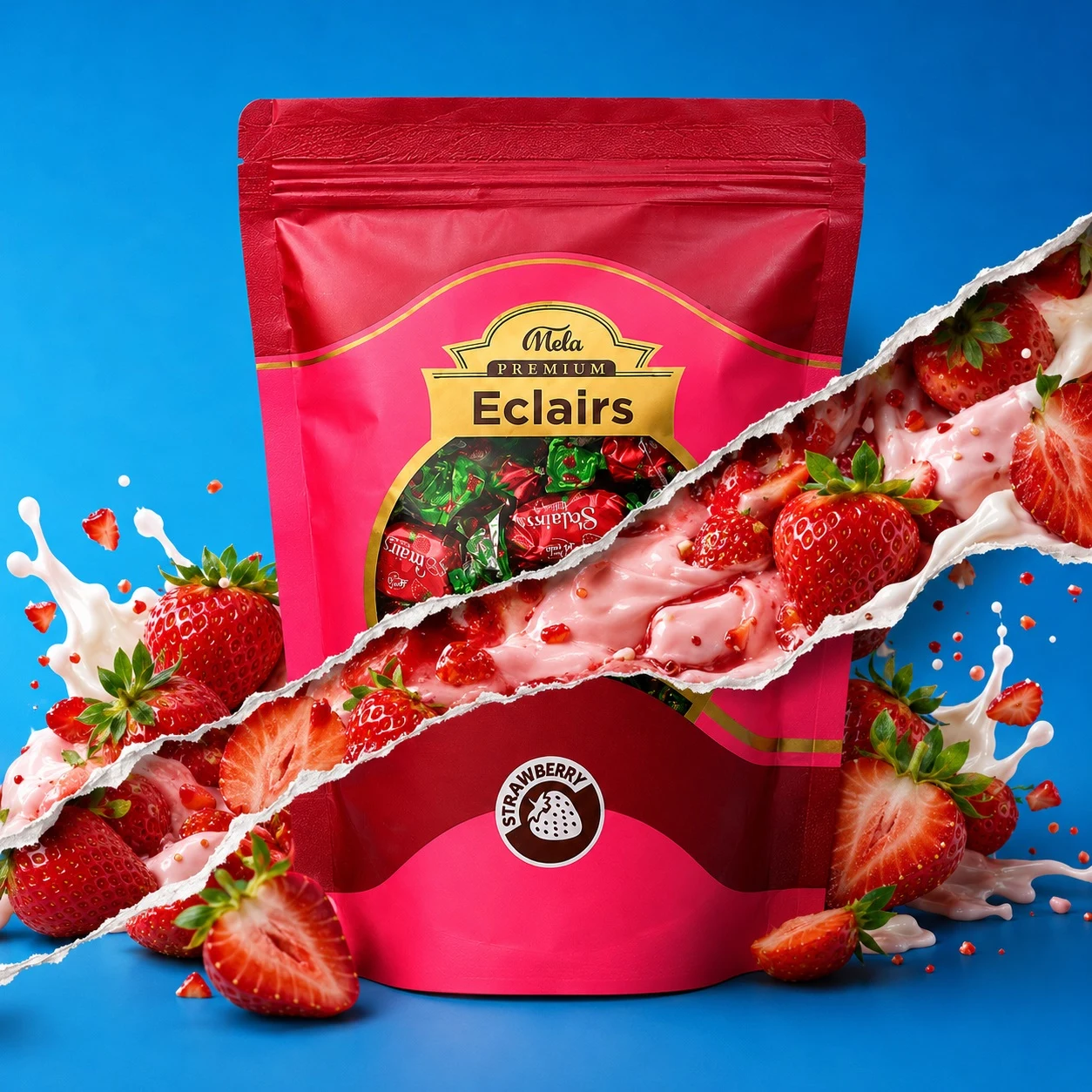 Mela Premium Strawberry Eclairs